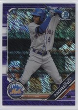 2019 Bowman Chrome Prospects Purple Shimmer Refractor Hansel Moreno 0u46
