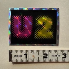 1980'S Vending Machine Prism/Prismatic Sticker Rock Music U2