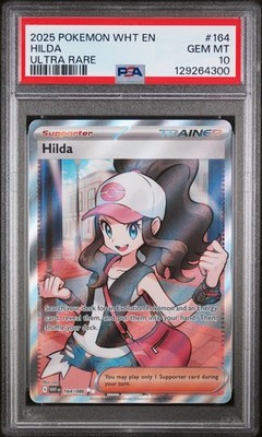 PSA 10 HILDA #164 ULTRA RARE 2025 POKEMON WHT EN WHITE FLARE | eBay