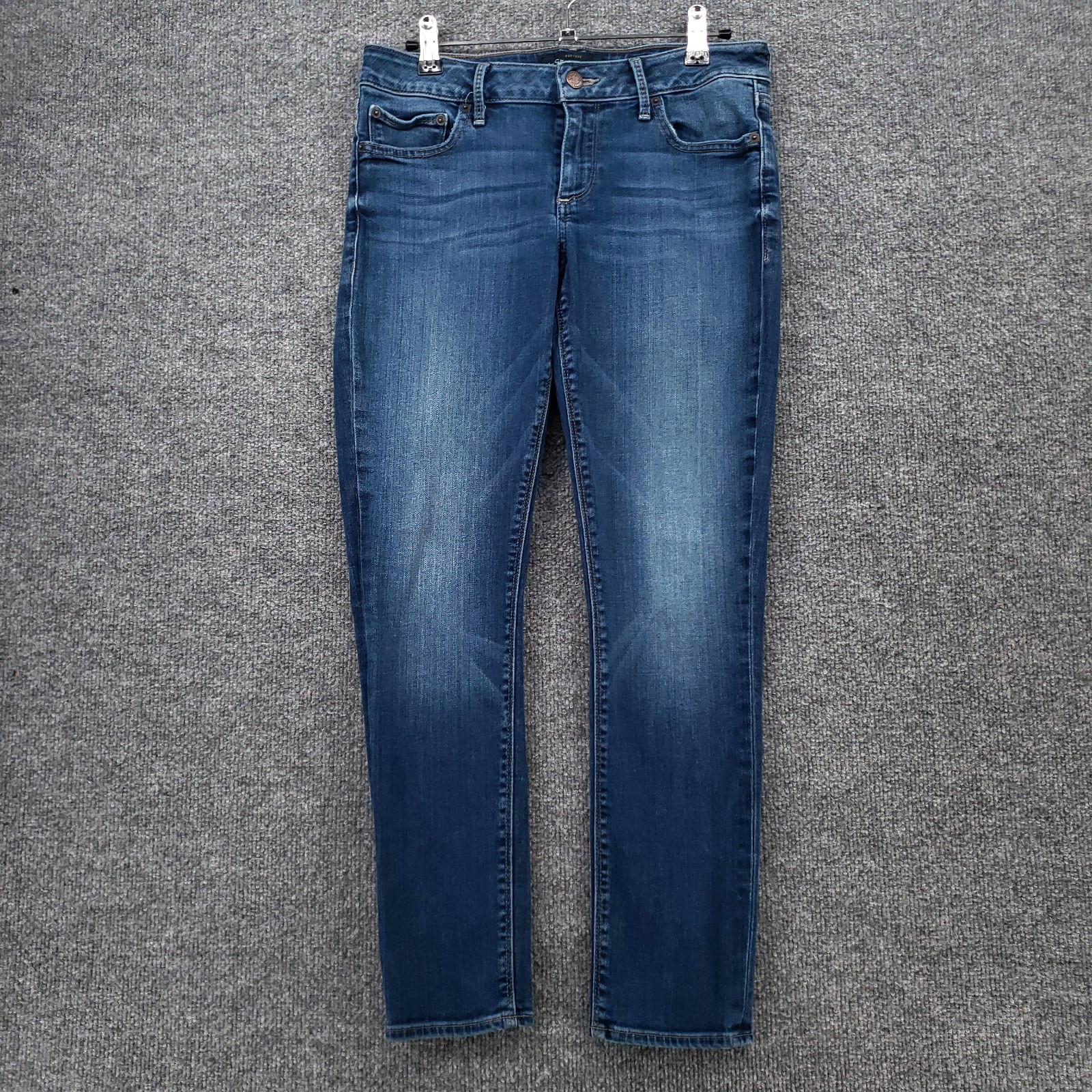 Womens 4 27 Blue Lolita Crop Skinny Stretch Dark Wash Denim