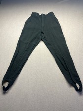 1980s Women  s Cotton Grey stripe Stirrup Pants