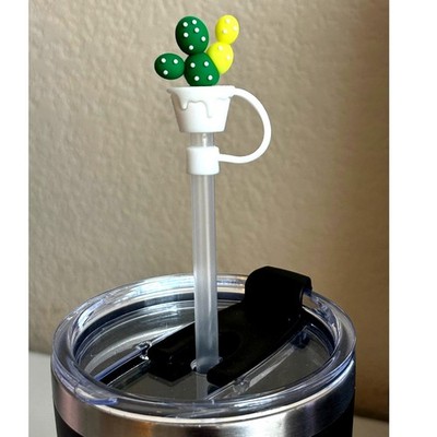 Cactus 3D5- Straw Topper- Qty 1- Fits Starbucks/Stanley Cup Straws