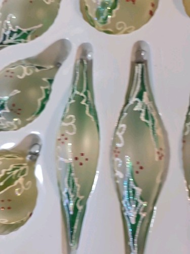 Paquete múltiple de adornos navideños pintados a mano vintage Rauch 16 piezas vacaciones - Imagen 9 de 11
