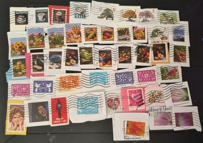 46 Usa Nice Some Hard To Find Used Forever Stamps on Paper 