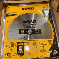 DEWALT DW3123 12" Carbide Miter Saw Blade 32T for General Use