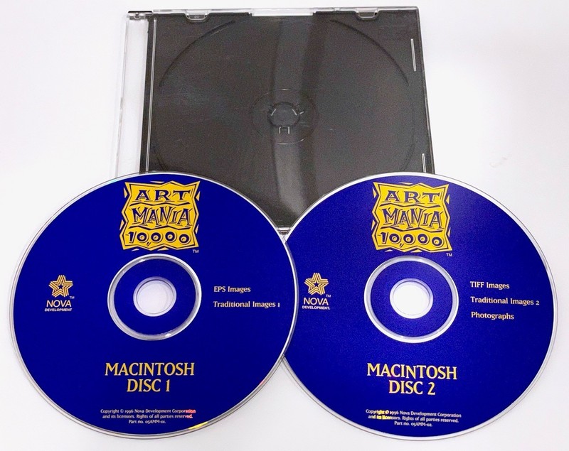 Art Mania 10,000 from Nova Media on 2 CD-ROMs for Mac from 1996