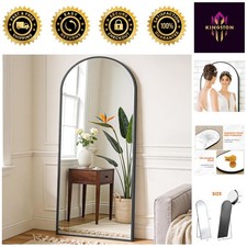 64 Arched Full Length Standing Mirror with Sh...