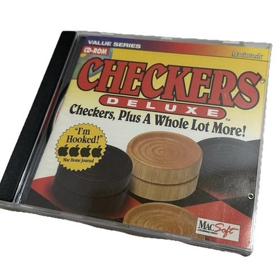 Vintage 1995 Checkers Deluxe Macintosh CD-ROM Computer Game Software MacSoft