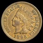 1895 Indian Head Cent - High Detail - Full Liberty Antique US 1c Penny Coin