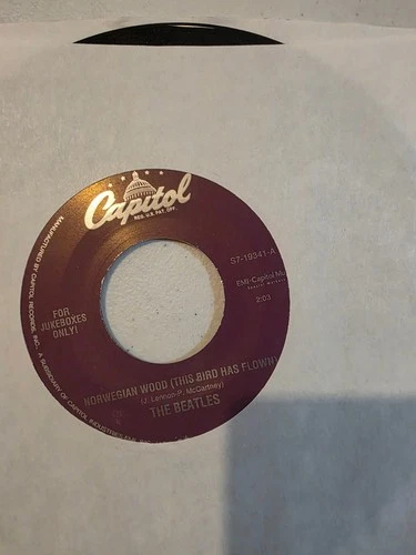 BEATLES new 45 "norwegian wood " for jukebox