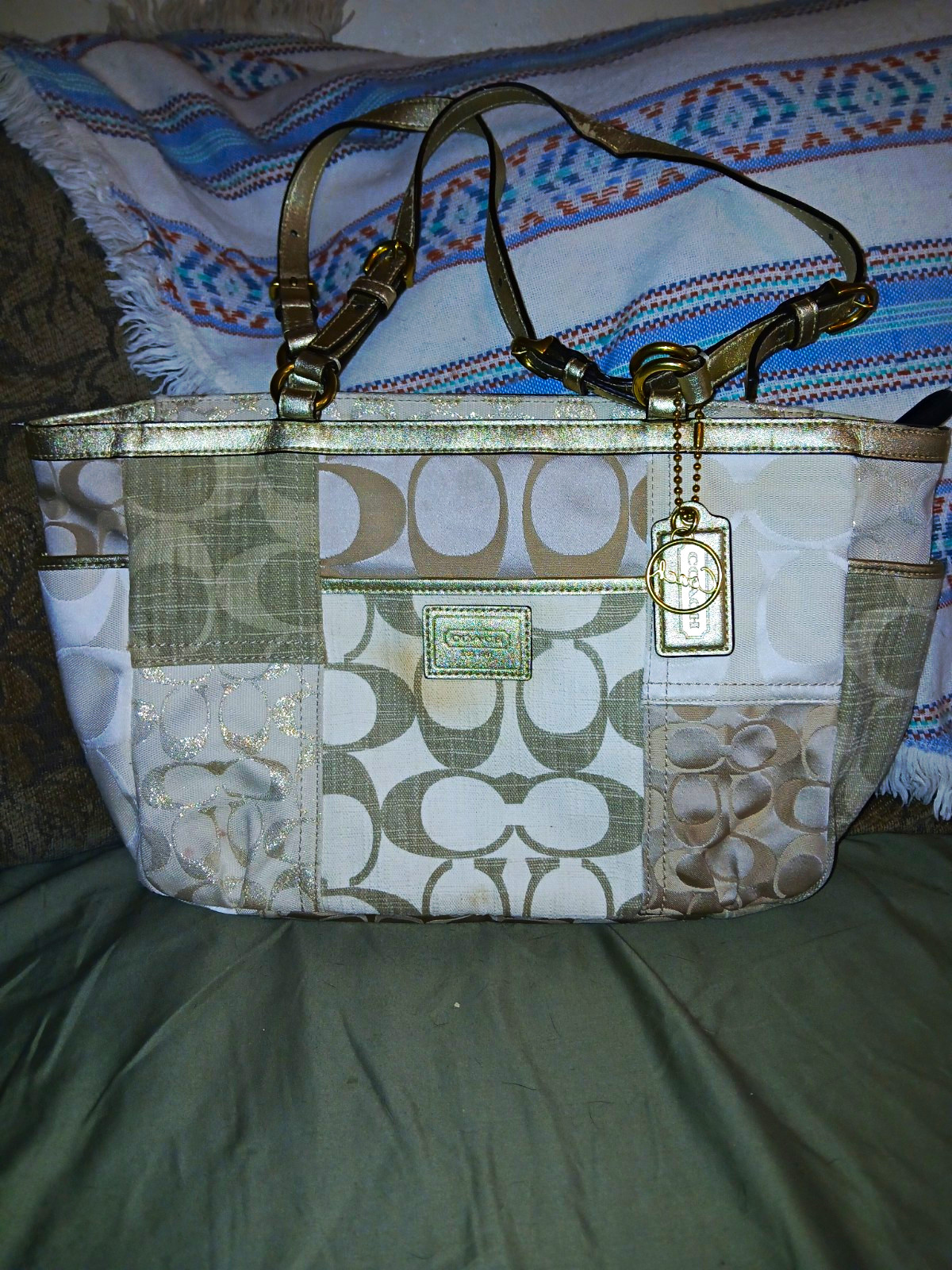 Coach Signature Patchwork Gallery Tote (Style No. F19… - Gem