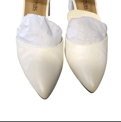 Dream Pairs Damenschuhe Größe 7,5 spitz zulaufend niedrige klobige Absätze Pumps weiß - Bild 11 von 11