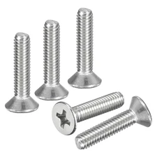 M4-0.7x18 Flat Head Machine Screws -50pcs -304 Stainless Steel -Silver