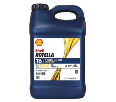 Shell Rotella T6 15W-40 Full Synthetic Diesel Engine Oil 2.5 Gal