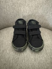 Vans Black Canvas Camo Camouflage High Top Sneakers Toddler Size 7