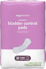Amazon Basics Women's Incontinence Pads, Ultimate Absorbency, 30 Count