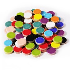 Mosaic Tiles - Ceramic Circular Bulk Mosaic Tile Assortment - 1.5x1.5 cm Mixe...