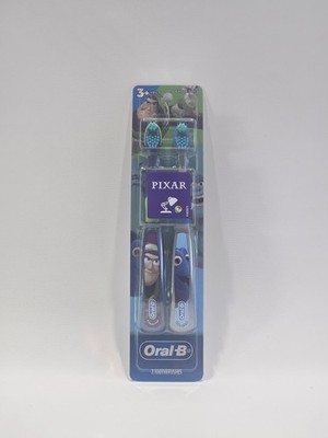 2 ORAL-B Pixar 'Buzz Lightyear' 'Finding Nemo' Extra Soft Bristles Toothbrush