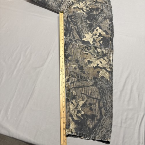Y2K 90s Vintage Wrangler Mossy Oak Break Up Camo Double Knee Pants 40x30 - Picture 6 of 16