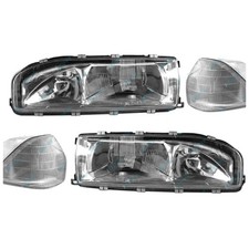 LH+RH Headlights & Indicators Pair Set for Holden Commodore VL 1986-1988 L+R
