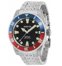 Invicta Pro Diver Automatic Men's 44mm Pepsi Bezel Lume Markers SS Watch 39751