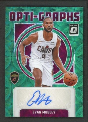2024-25 EVAN MOBLEY 22/25 AUTO PANINI DONRUSS OPTIC OPTI GRAPHS CHOICE GREEN