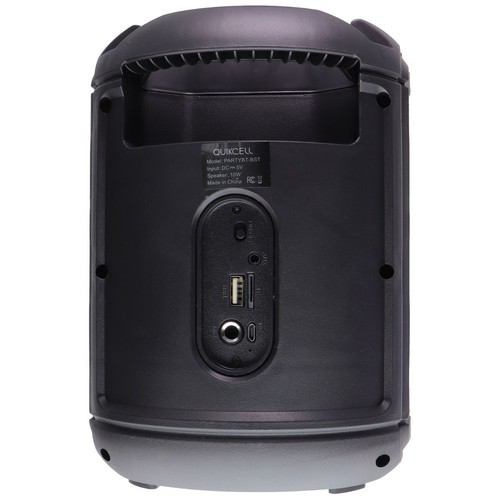 Quikcell Party Beat Boost Wireless LED Speaker with Microphone Input - Black - Picture 4 of 4