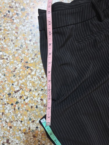 Larry Levine Black Striped Pants Womens Size 14 Stretch Business Career Or Chef - Picture 9 of 9