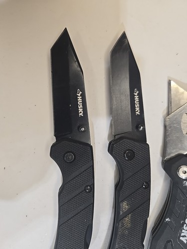 Husky Pack Utility Knife and Sporting Knife Set Lot Of 4 - Picture 2 of 8