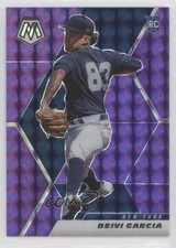 2021 Panini Mosaic Rookie Purple Mosaic Prizm 17/49 Deivi Garcia #215 0bt4
