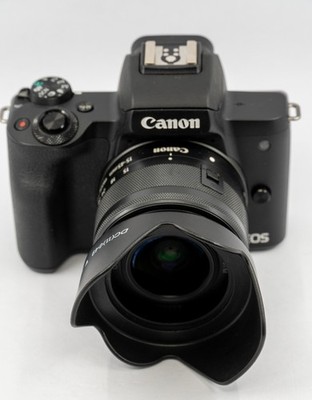 Canon EOS M50 Black Mirrorless Digital Camera w 15-45mm Lens *Shutter ~10,000*