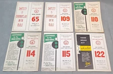 1950's BALTIMORE & OHIO RAILROAD Assorted EMPLOYEE TIME TABLE Lot of 6