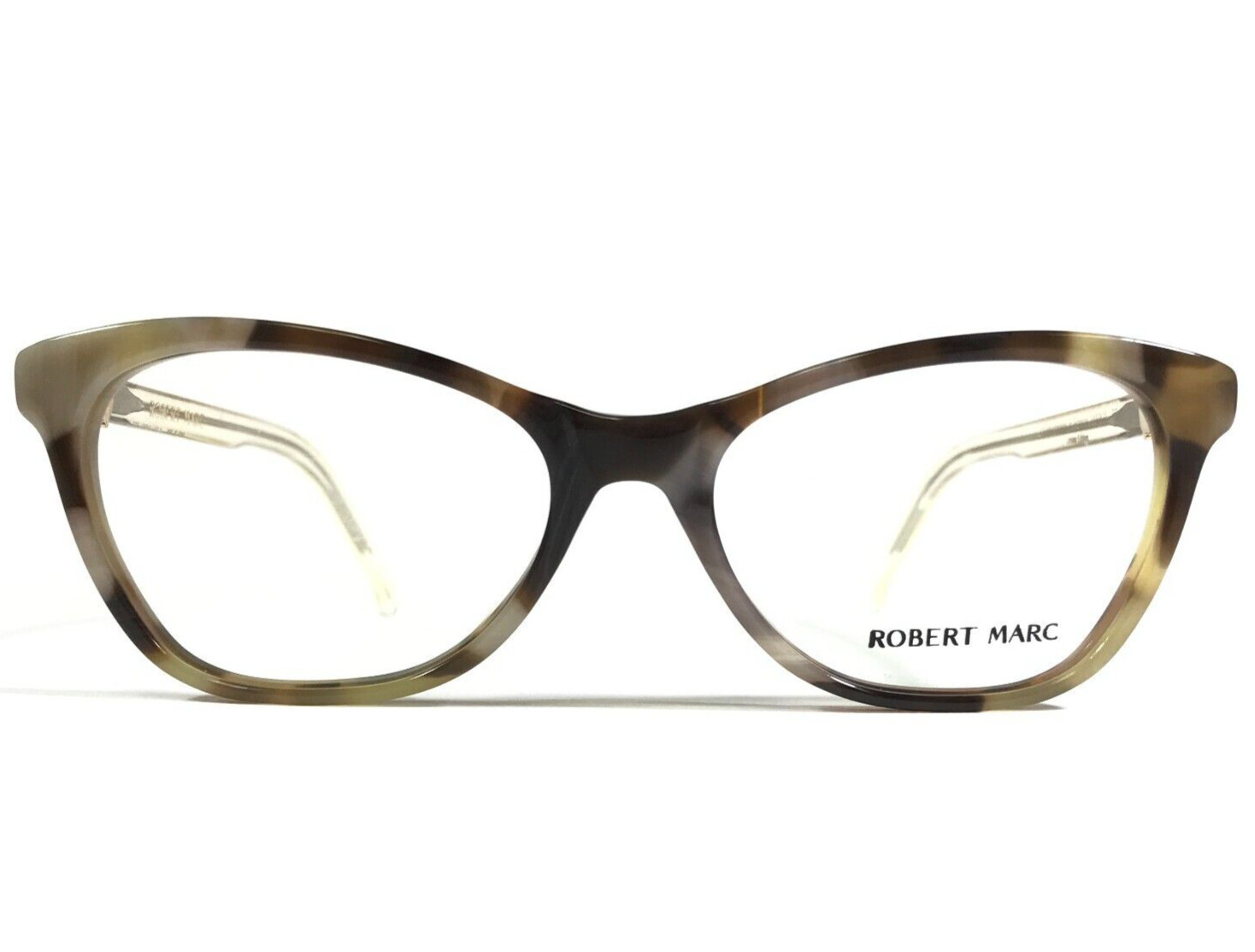 Robert Marc Eyeglasses Frames Clear Yellow Tortoise Cat Eye 50-18-135