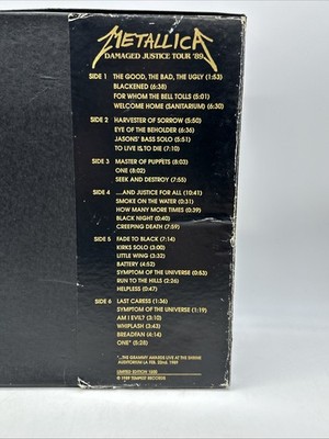 Ultra Rare Metallica Damaged Justice Tour '89 3 Vinyl Box Set 1500