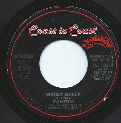 Fantom - Wooly Bully - Used Vinyl Record 7 - Promo - G8100z