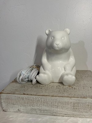 Target Pillowfort White Polar Bear Decor Night Light Ceramic Table Lamp 6 1/2''