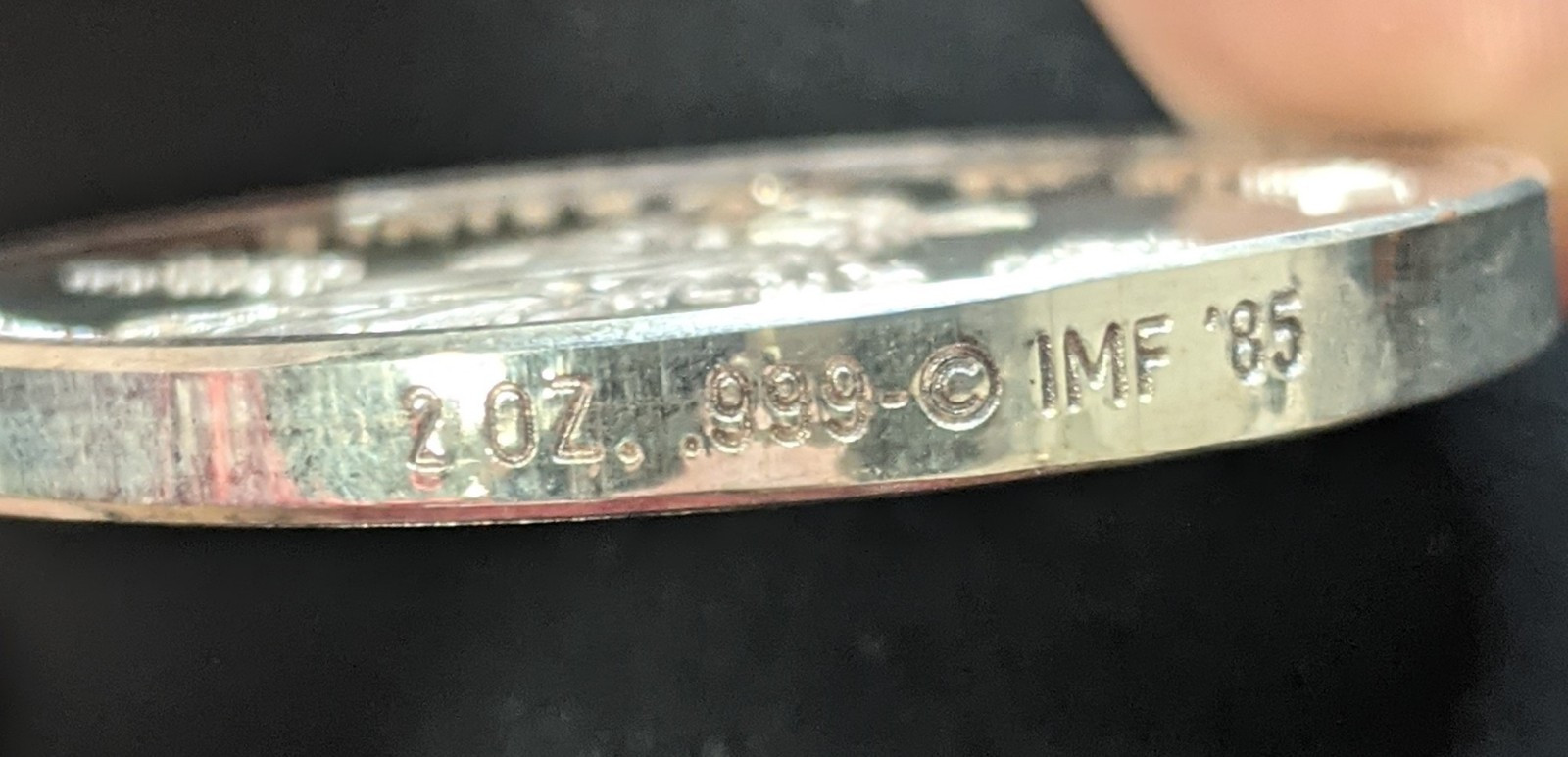 2 oz .999 Silver ~ 1985 International Mint & Foundry ~ Double Liberty Medallion