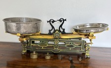 Antique 3kg Cast Iron Mercantile Balance Scale w/ Weights
