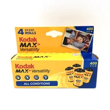 Kodak Max Versatility 400 Film, 4 Rolls 35mm 24 Exp ISO 400/27  Expiry 2006