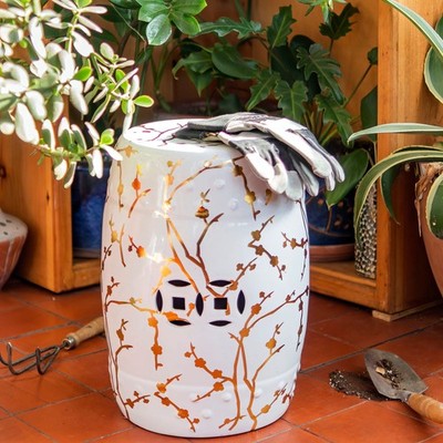 18'' Gold Branches Garden Stool