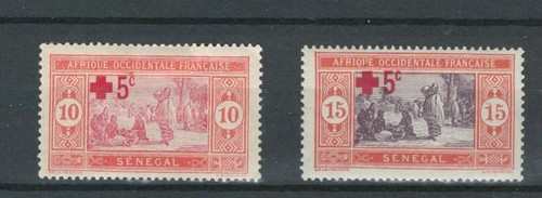 SENEGAL FRENCH AFRICA COLONIES RED CROSS OVERPRINT MH SET LOT (SENG 643)