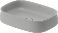 Duravit Zencha Aufsatzbecken 550 Mm, Ohne Hahnloch, 2373556779, Farbe: Grau