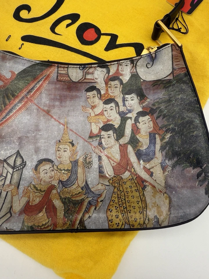 Icon Los Angeles Leather Handbag NWT Thai Procession Small Rounded Hobo - Image 2 of 3