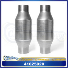 Pair 2.5 Universal Catalytic Converter High Flow Performance Stainless 410250