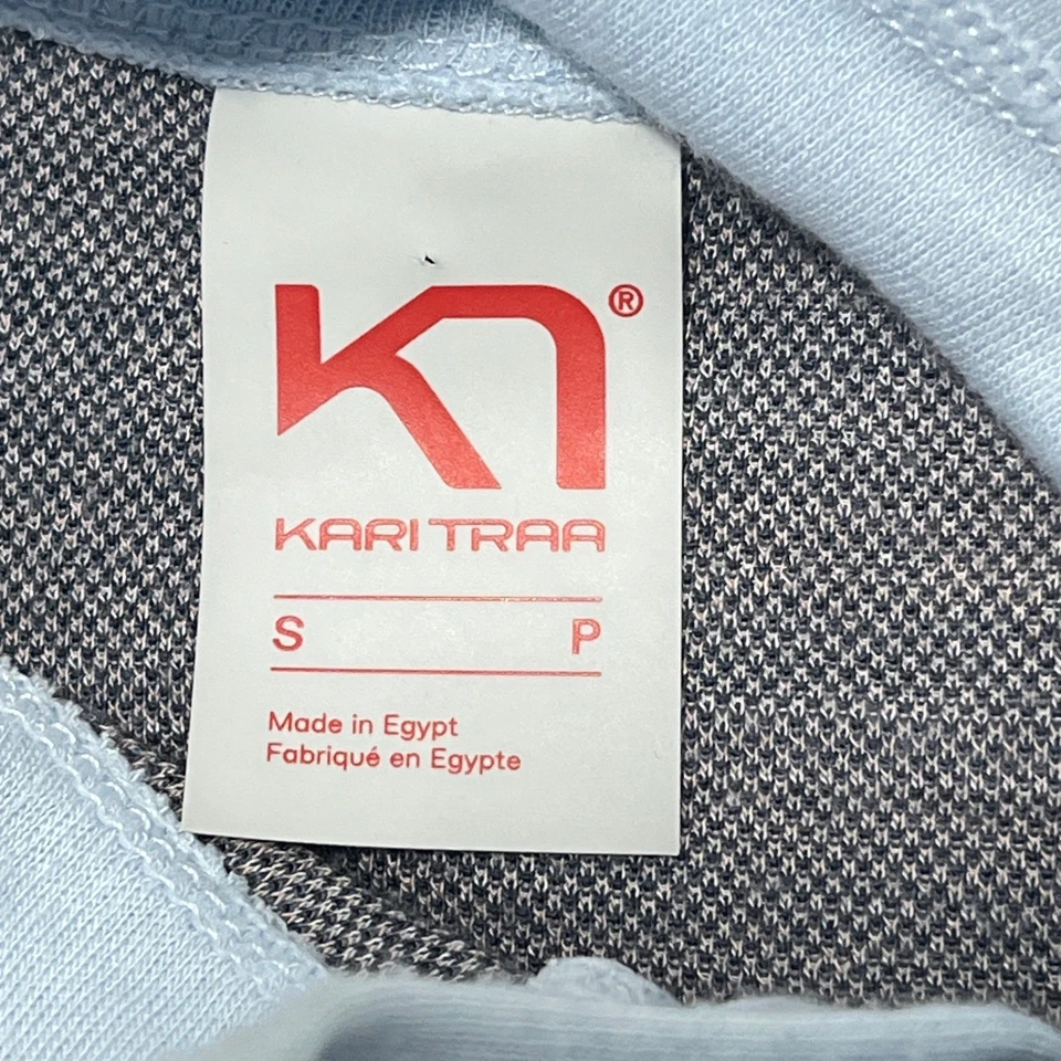 Top capa base mezcla lana media cremallera perla Kari Traa talla pequeña pasillo justo azul Foto 3 de 4