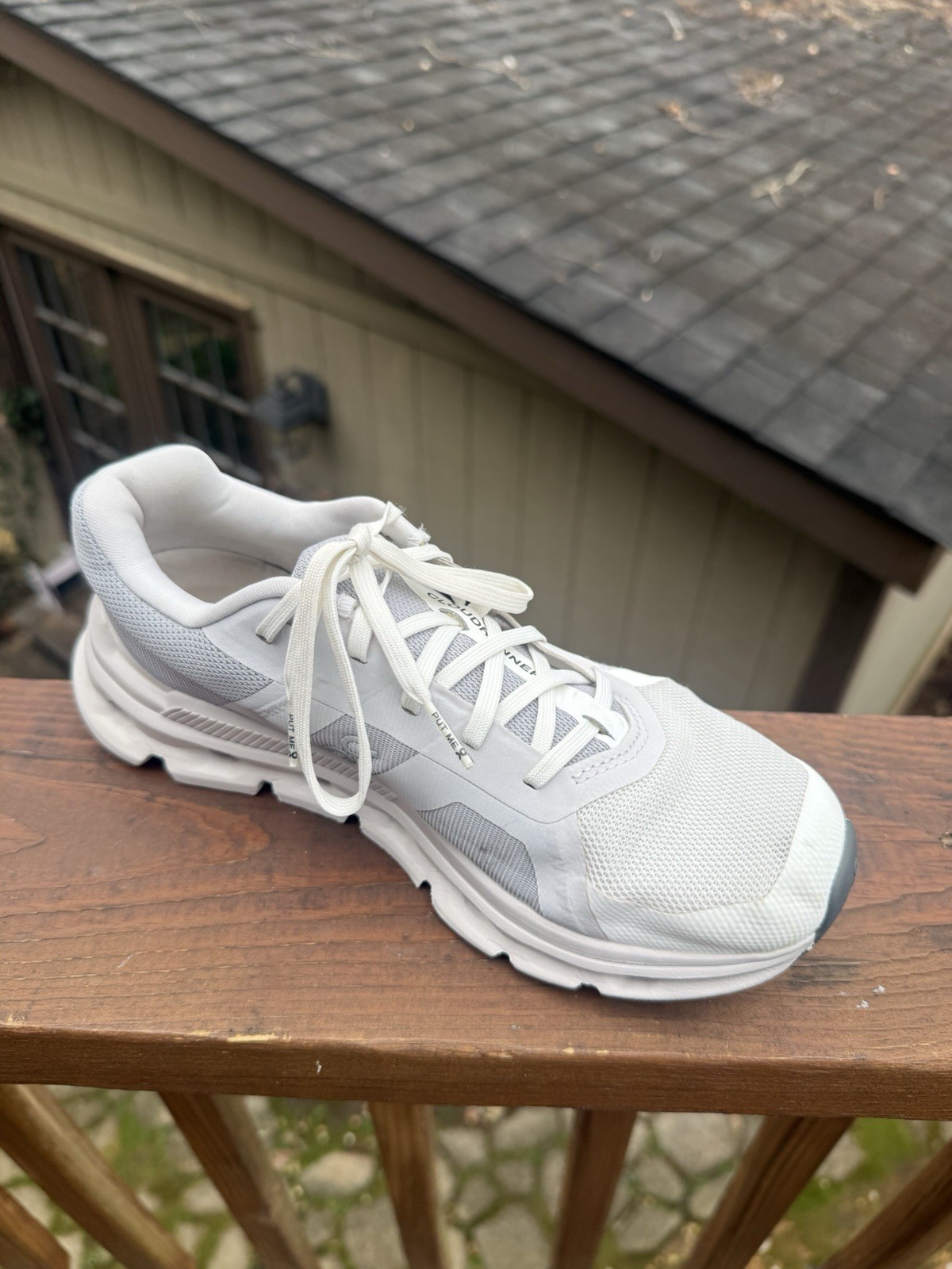 On Cloudrunner White Frost Cloudtec Running Shoes… - image 5