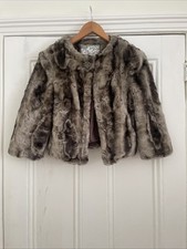 New Look Kunstfelljacke im Vintage Style - UK 10 - Cropped - Strassdetail