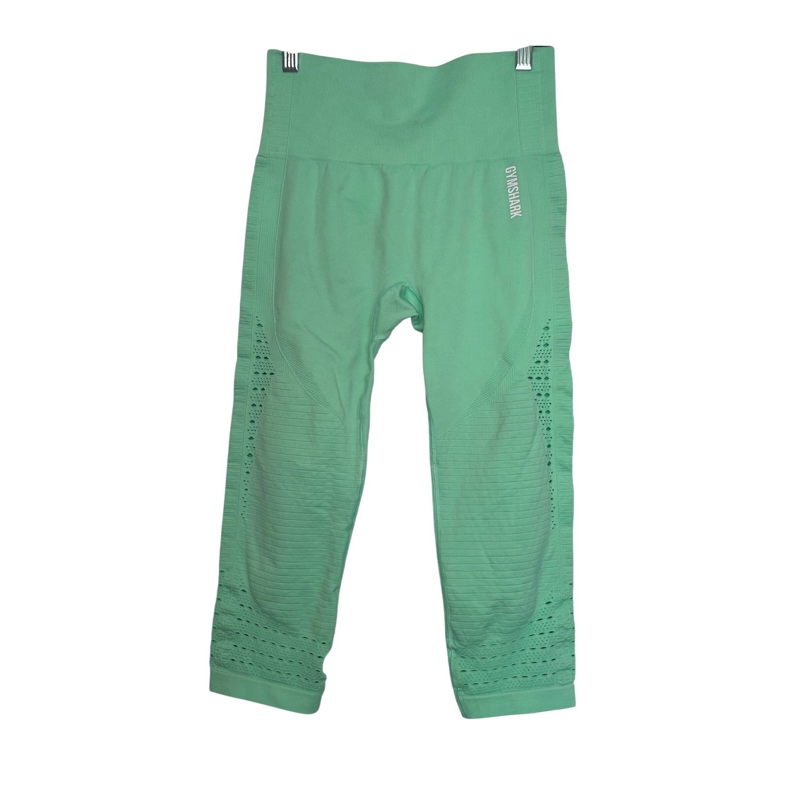 Mint Green Cropped Gymshark Leggings Women's Medium Workout Activewear