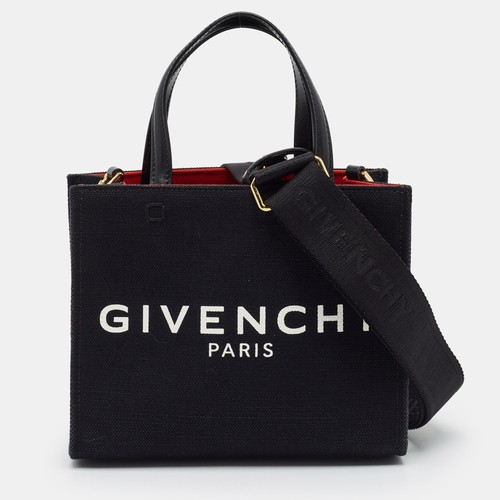Givenchy Mini G Black Canvas Shopper Tote