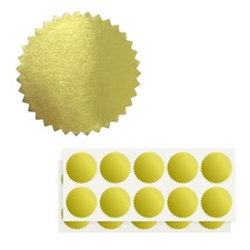200 Pcs 2 Inch Embossing Stickers Gold Foil Seals Stickers for Book Invitation